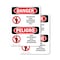 Signmission Restricted Area Authorized Employees Only Danger Sign, Plastic, 7in W x 10in L, 2PK OS-2PACK-DS-P-710-VS-1548 - alternate 1